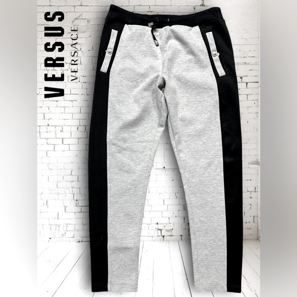 Versace Other - Versus VERSACE SZ S grey/black track jogger sweatpants trousers AUTHENTIC NWOT